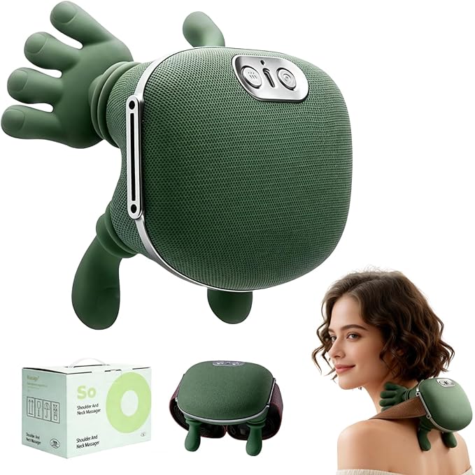 Shoulder Hand Neck Massager Fingers with Heat Simulated4D Wireless Neck Shoulder MassagerBionic Heated MassagerBionic Hands Deep Tissue Massage for Body Daily ReliefGifts for Men Women