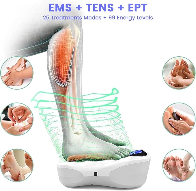 Creliver Foot Nerve Stimulator Pro+ EMS Foot Massager for Neuropathy Pain Relief for Feet Leg Massager forCirculation TENS Unit Muscle Stimulator Gifts for Women Men