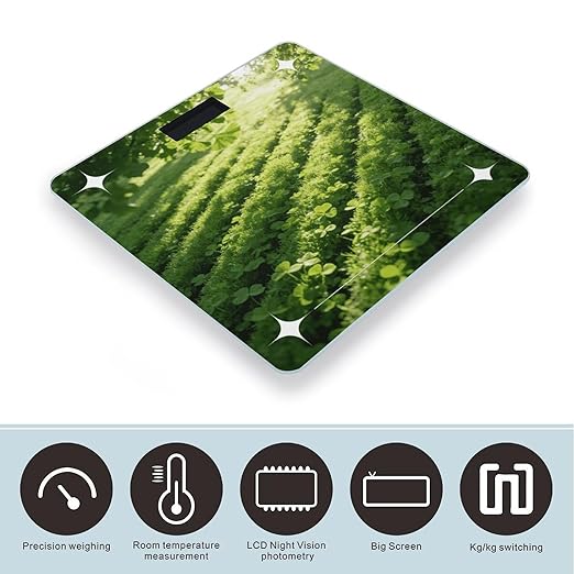 Green Colors Smart Scale for Body Weight Digital Bathroom Scale Toughened Glass Weight Scale with Large LCD Backlight Display High Precision Scales Weighing Machine