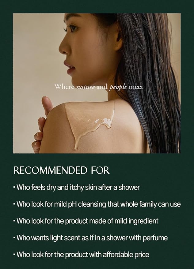 laferme Low pH balanced Gentle Korean Body Wash with Natural &amp Organic Ingredients Hypoallergenic for Sensitive Skin Moisturizing &amp Hydrating for Dry Skin For Women &amp Men 33 Fl Oz App