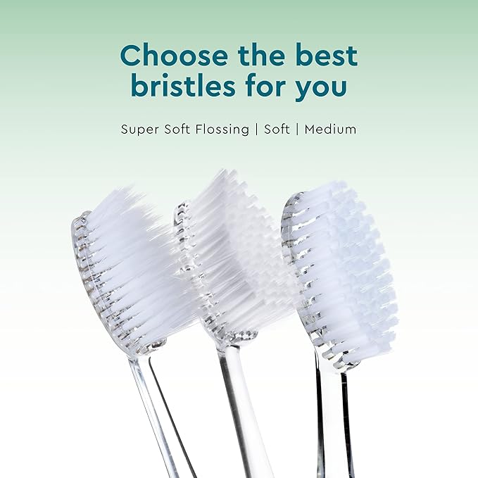 Radius Toothbrush Replacement Brush Heads 2-Count Improve Gum Health &amp Reduce Gum Issues - Soft - Pack of 6
