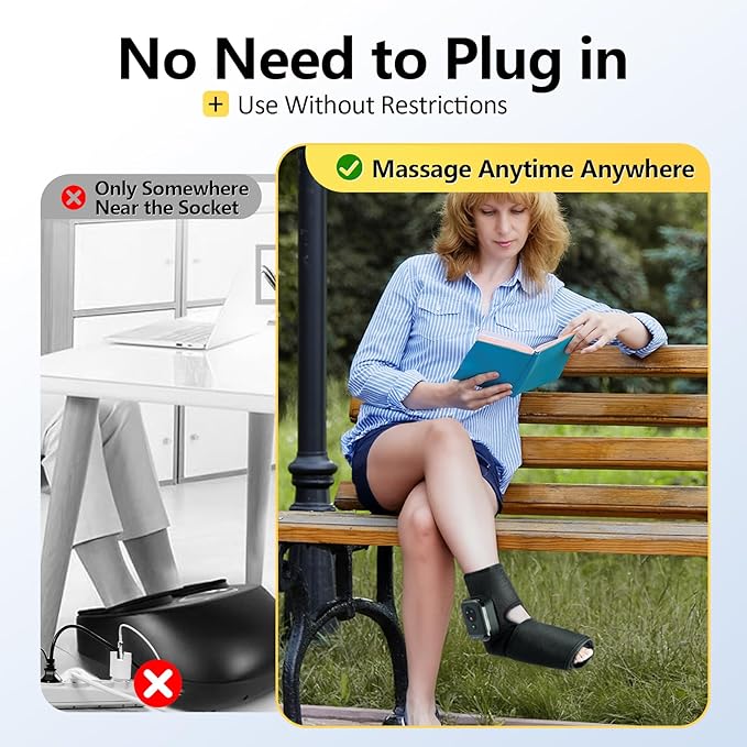 Comfytemp K1007 Air Compression Therapy Device Portable Foot Massager for Circulation and Pain Relief K251623 FDA Cleared