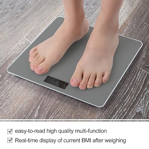 Smart Scale for Body Weight Automatic Switch Digital Bathroom Weighing Scale Grey