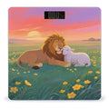 Sunset Nature Lamb and Lion Scale for Body Weight Sturdy Tempered Glass Weighing Scales with LCD Display Accurate Digital Bathroom Scale Convenient Body Fat Smart Scales Easy Read