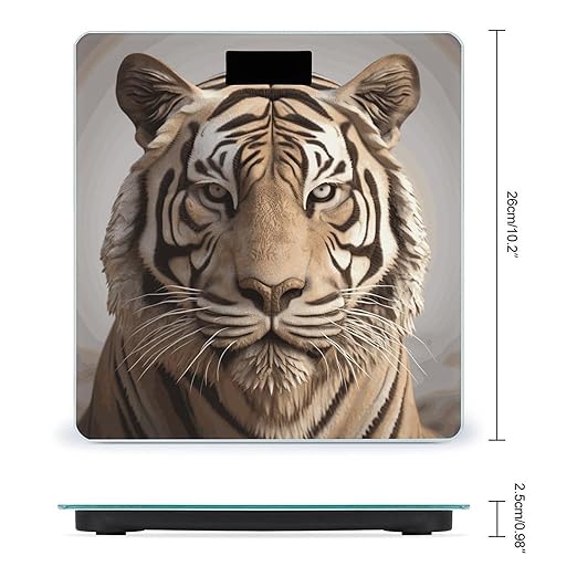 3D Tiger Head Smart Scale for Body Weight Accurate Bathroom Scale with LED Display Digital Weight Scales Weighing Machine High Precision Scales for Bath Home