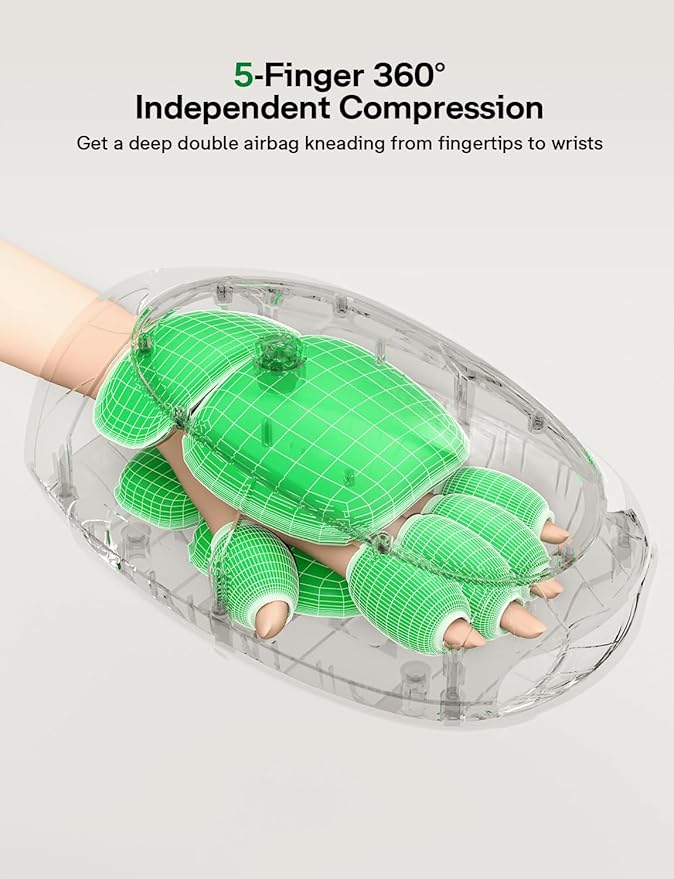 Medisana Hand Massager for Arthritis and Carpal Tunnel 6 Modes 6 Intensities Hand Massager with Heat and Compression Large LCD Display Full Hand &amp Wrist Massager Christmas Gifts for Men Women