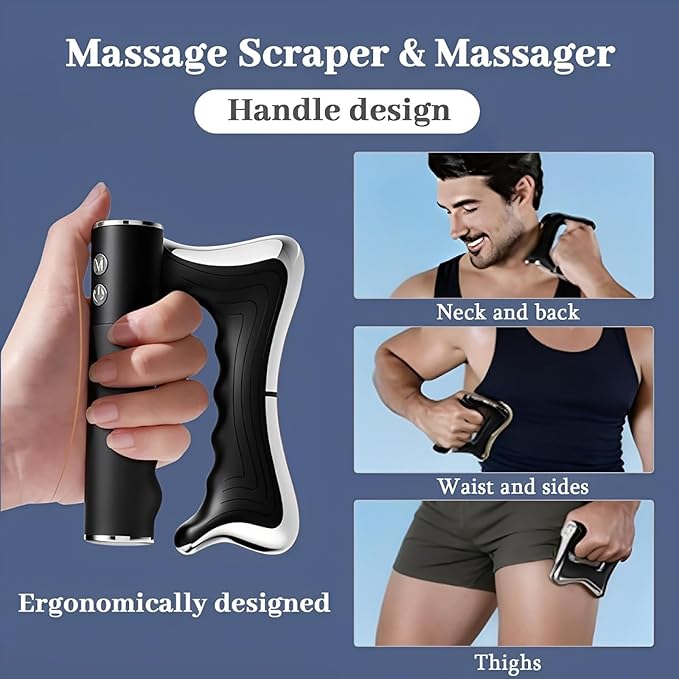 Sculptwave Full Body Contouring Device Muscle Scraper Tool Scraper Massager Features Three Modes Levels with Led Display for Whole Body (Black)