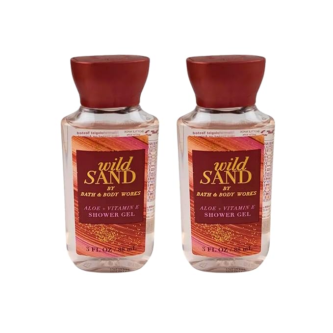 Bath &amp Body Works Mini Travel Size Shower Gel Pack of 2 3oz Each (Wild Sand)