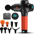 SQUATZ Touchscreen Portable Electric Massage Gun 7 Speed Levels and 8 Massage Heads with a 4800mah Lithium Battery High Power and Low Noise Handheld Deep Tissue Massager Black