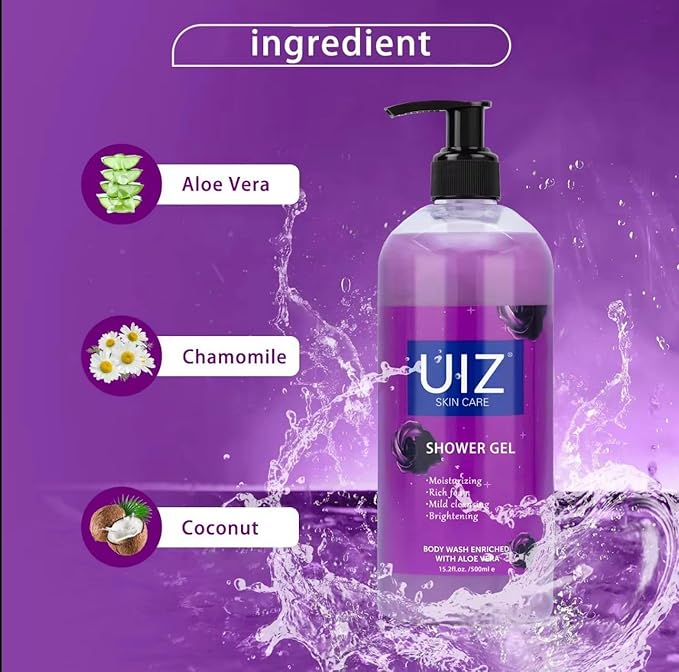 FORMAXAN Shower Gel with Aloe Vera Chamomile and Coconut | Moisturizing Body Wash for Daily Use | Gentle Cleansing Skin Care Gel for Men and Women | Refreshing Bath Gel 250ml