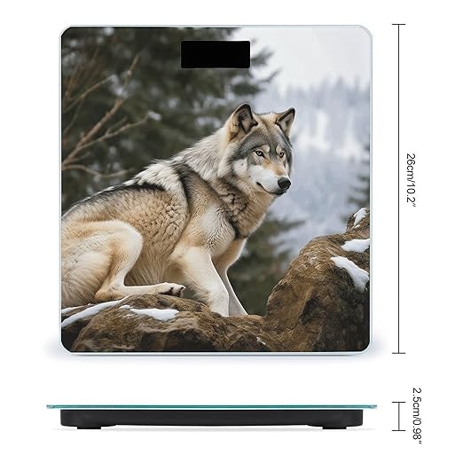 Snow Mountain Wild Wolf Smart Scale for Body Weight Accurate Bathroom Scale with LED Display Digital Weight Scales Weighing Machine High Precision Scales for Bath Home