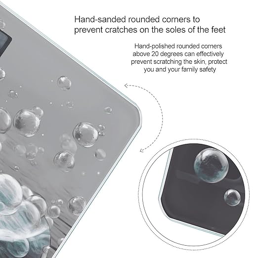 Bubble Duck Scale for Body Weight Accurate Digital Bathroom Scale Toughened Glass High Precision Scales Smart Weight Scales with Large LCD Backlight Display Weighing Machine