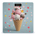 Sweet Ice Cream Bathroom Scale Large LCD Backlight Display Digital Scale Rounded Corners Body Scales Automatic Power On/Off Bathroom Scales for Home Bedrooms