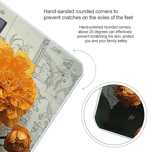 Marigold Bathroom Scale for Body Weight 400 Lb Weight Scale with High Precision Sensors Tempered Glass Highly Accurate Digital Weighing Machine for People