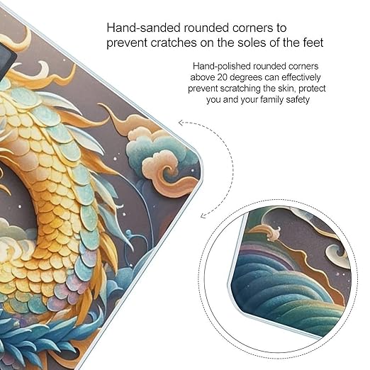 Dragon Art Scale for Body Weight Smart Scales Digital Bathroom Scale High Precision Weighing Scales with Large Display Weighing Machine for People