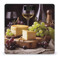 White Wine Cheese Cake Grapes Bathroom Scale Large LCD Backlight Display Digital Scale Rounded Corners Body Scales Automatic Power On/Off Bathroom Scales for Home Bedrooms