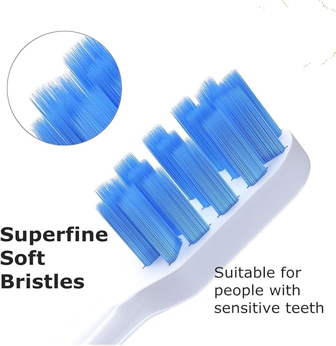5 PCS Replacement Toothbrush Heads Compatible for T300 T500 Sonic Electric Teeth Brush Soft Teethbrush Nozzles(8 BJ White)