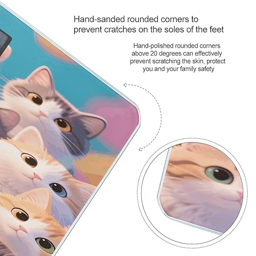 Cute Cat Weight Scale Large Digital Bathroom Scales with Bright LED Display Non Slip Digital Scale and Step On Fashion Weighing Machine for Body