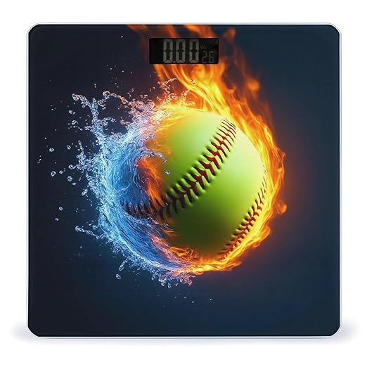 Smart Scale for Body Weight Automatic Switch Digital Bathroom Weighing Scale Ice Water Fire Softball Baseball