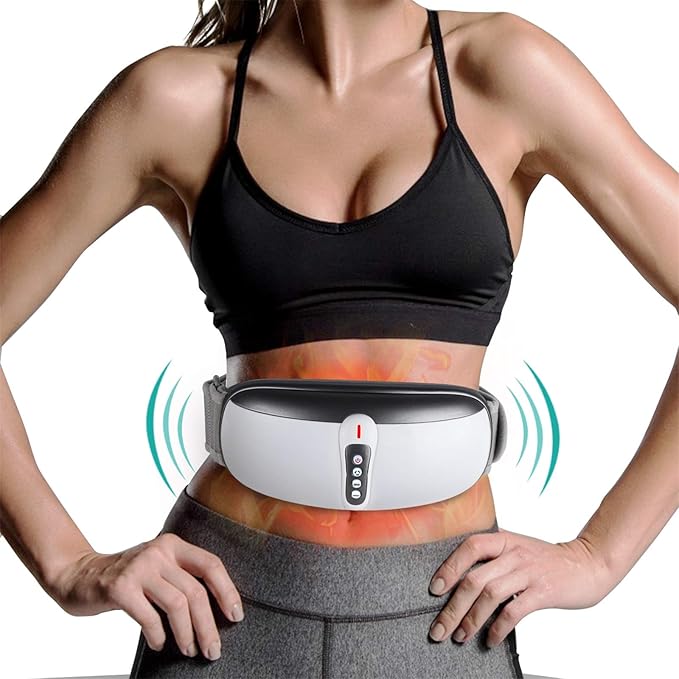 Wireless Slimming Belt Abdominal Massager Portable Weight Loss Machine with 4 Vibration Massage Modes Heating Improve Blood Flow