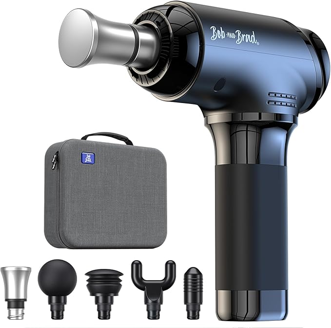 BOB AND BRAD T2 Max Massage Gun Deep Tissue with Metal Head Professional Muscle Massager HSA Portable Percussion Electric Massager Gun for Athletes for Home Gym Pain Relief FSA Eligible