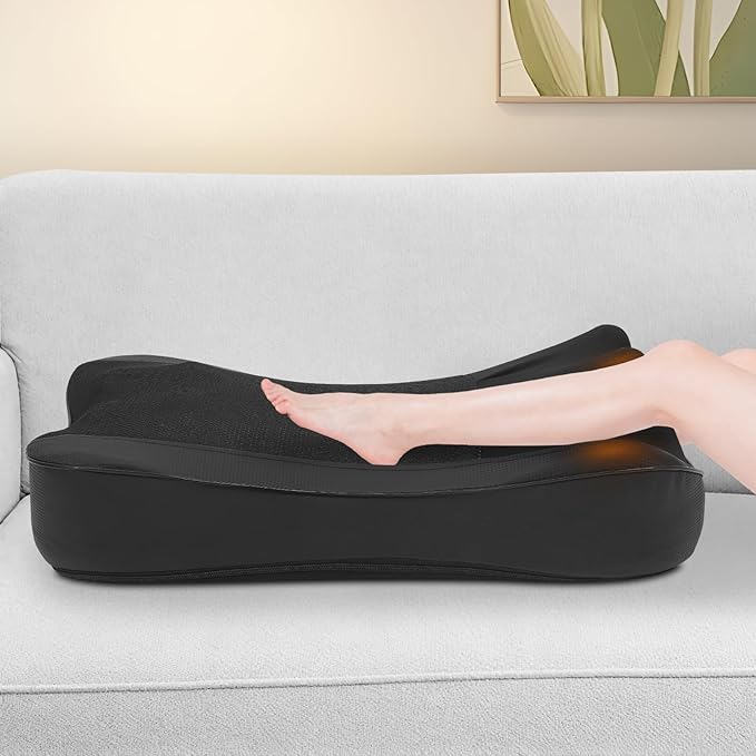 Back Massager with Heat Electric Kneading Neck Shoulder and Lumbar Massage Pad 3 Speed Intensity 15 Min Auto Timer Home Office Use for Relaxation Gift for Papa Mama Parent