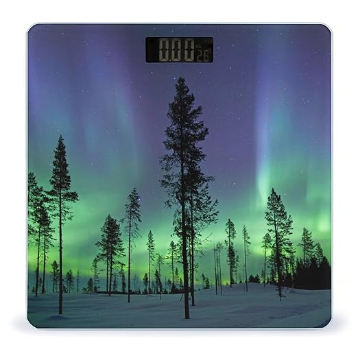 Northern Lights Scale for Body Weight Digital Bathroom Scale Accurate Smart Weight Scales with Large Display Weighing Machine High Precision Scales