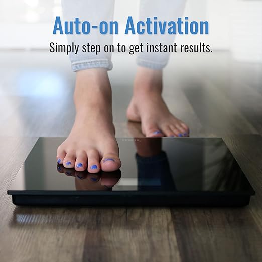 DMI Talking Digital Bathroom Scale for Body Weight 440 lb. Weight Capacity Clinically Accurate Measurements Heavy Duty Sleek Tempered Glass Body Weight Scale Black Case of 6