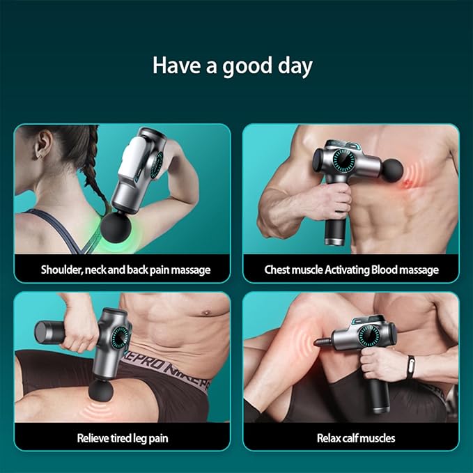 Muscle Massage Gun – 99-Speed Deep Tissue Massage Gun with LCD Touchscreen 8 Heads Quiet Motor Rechargeable &amp Carrying Case for Workout Recovery and Relaxation