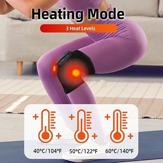 Red Light Therapy for Knee &amp Elbow Vibration &amp Heated Massage for Knee Brace 660nm&amp850nm Red Light for Joint Elbow Shoulder Pain Relief Pack of 2