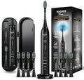 Wagner Stern Ultrasonic whitening Toothbrush with Pressure Sensor. 5 Brushing Modes and 4 Levels of Intensity 8 Soft bristles Travel case.