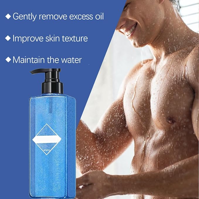Aquablue Body WashAquablue Shower Gel for MenDeep Cleansing Oil Control Long-Lasting Fragrance &amp Moisturizing (2PCS)