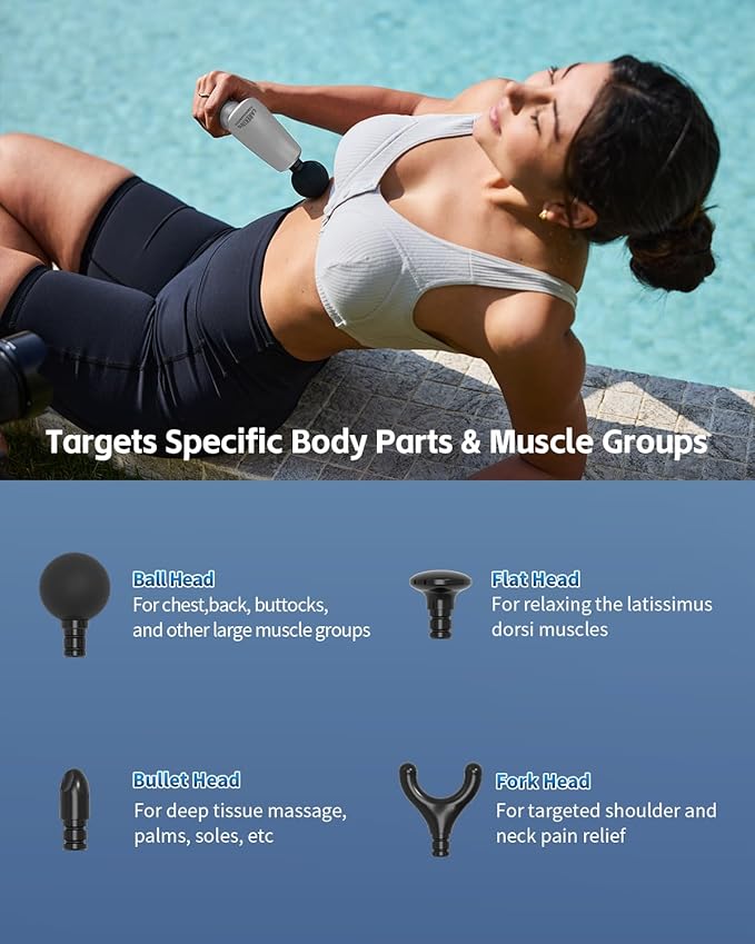 2-in-1 Massage Gun &amp 2 Massage Heads