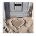 Beach Sand Heart Door Scale for Body Weight Accurate Digital Bathroom Scale Toughened Glass High Precision Scales Smart Weight Scales with Large LCD Backlight Display Weighing Machine