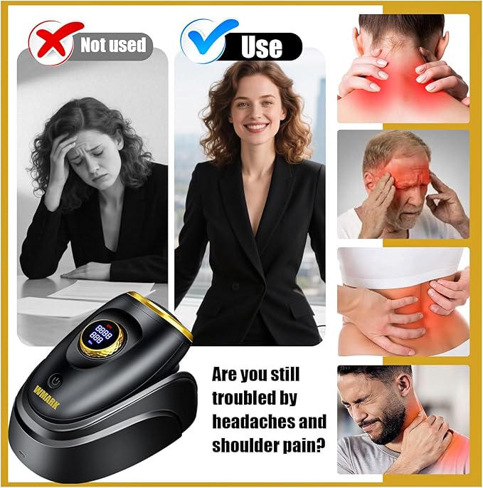 Barber Massager/Cordless Handheld Massager Charge Neck/Legs/Hand/Face Massager Adjustable Speed with Large LED Display