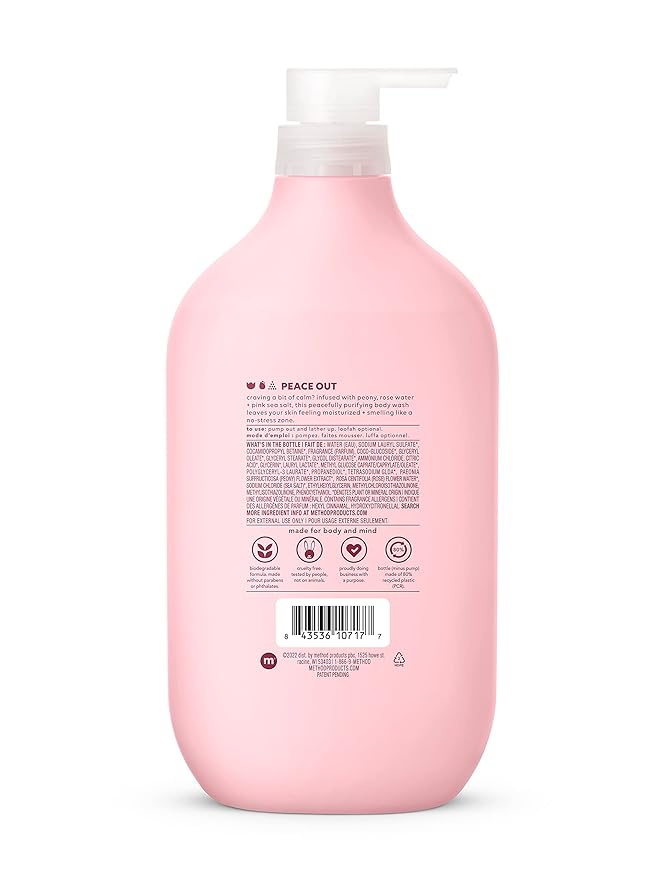 Method Body Wash Simply Nourish Paraben and Phthalate Free 28 oz &amp Body Wash Pure Peace Paraben and Phthalate Free 28 oz