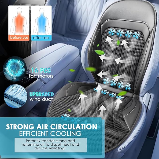 3 in 1 Massage Cushion with Winter Cooling Seat Covers Chair Massager for Full Body 12V Car Seat Covers (WinterSummerMassage-1)