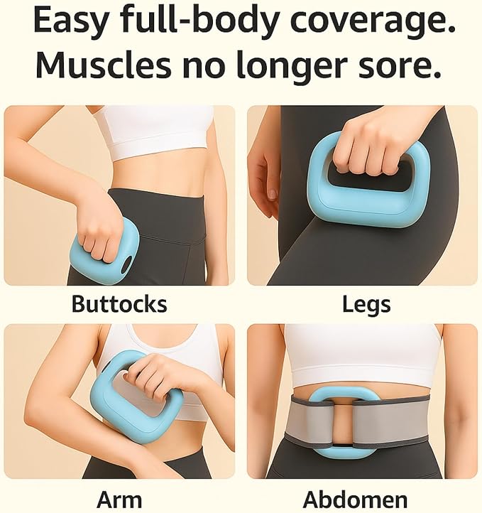 Electric Fascia Massage Ring – 5-Speed Adjustable Vibration Massager for Deep Tissue Muscle Relief Body Sculpting Pain Relief &amp Recovery Portable for Neck Shoulder Back Waist &amp Legs