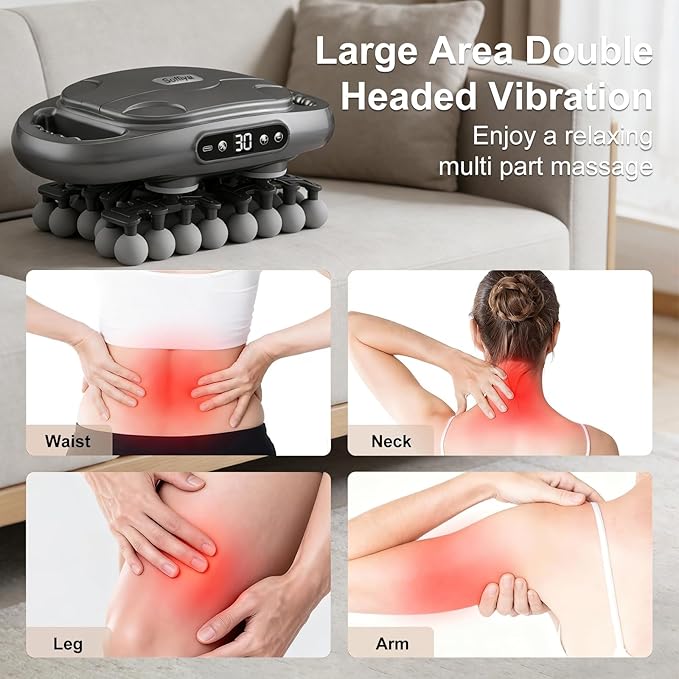 Back Massager for Pain Relief Deep Tissue 42 Head Massage Gun Deep Tissue with 9 Modes &amp 9 Levels Electric Percussion Massager Gun for Pain Relief Portable for Home &amp Office Use