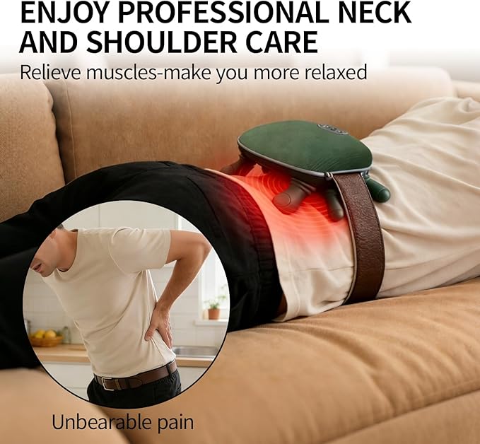 Shoulder Hand Neck Massager Fingers with Heat Simulated4D Wireless Neck Shoulder MassagerBionic Heated MassagerBionic Hands Deep Tissue Massage for Body Daily ReliefGifts for Men Women
