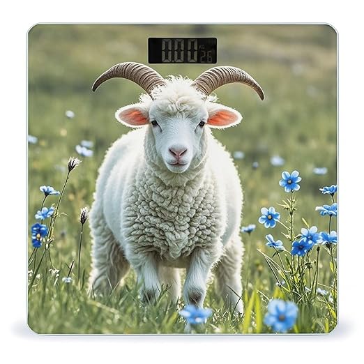 Sheep Scale for Body Weight Accurate Digital Bathroom Scale Toughened Glass High Precision Scales Smart Weight Scales with Large LCD Backlight Display Weighing Machine