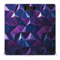Purple Geometric Weight Scale for Body Weight Digital Bathroom Scale High Capacity Accurate Digital Weighing Scales and Easy-to-Read on Backlit LCD Display Scales