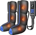 Air Compression Leg Massager with Heat : MUSUGY Sequential Foot and Calf Massager for Circulation and Pain Relief with 9 Intensity 6 Modes 3 Heat - for Mom Dad Standing Jobs &amp Daily Relaxatio