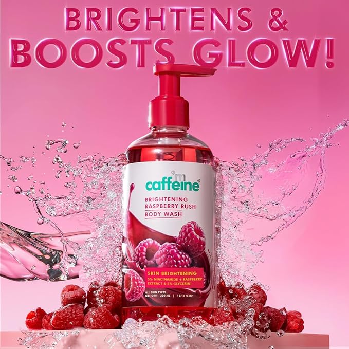 MC.a.f.f.e.i.n.e Brightening Raspberry Rush Body Wash Skin Brightening with 5% Niacinamide and Raspberry Extract All Skin Types 400ml
