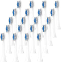 Replacement Brush Heads Soft Brush Heads Compatible with Philips 1100 2100 Electric Toothbrush Replacement Toothbrushes Head Refill(White-20 Pcs)