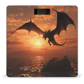 Sea Sunset Flying Dragon Bathroom Scale Rounded Smart Scale for Body Weight Automatic Power On/Off Weight Scales Accurate Bathroom Digital Scales for Pet Home Bedroom Kitchen