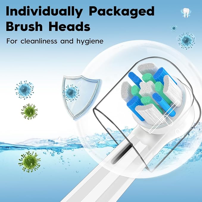 iO Replacement Heads Compatible with Oral b iO 2/3/4/5/6/7/8/9/10 Series Electric ToothbrushToothbrush Heads with Medium-Hard Bristles for Plaque Removal &amp Teeth CareWhite