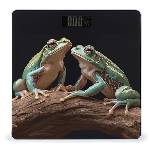 Two Frogs Bathroom Scale Ultra-Bright Liquid Crystal Screen Weight Scale Accurate Bathroom Body Scales for Body Weight Bathroom Pet Home Bedroom Gift-Giving