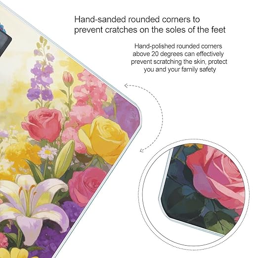 Colorful Peacock with Floral Background Weight ScaleClear LED Display Bathroom Digital Weighing ScaleTempered Glass Digital Bathroom Scale for Body Weight Capacity Up to 400 Lbs