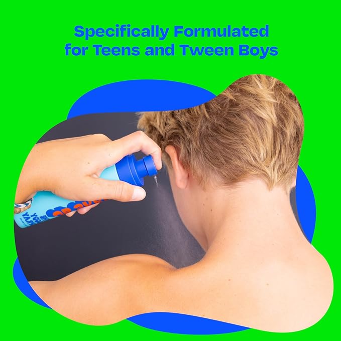 JB SKRUB Body Spray and Body Wash for Teen Boys Tweens and Kids with Citrus Scent - Conquer Funk Banish Smell and Freshen Up